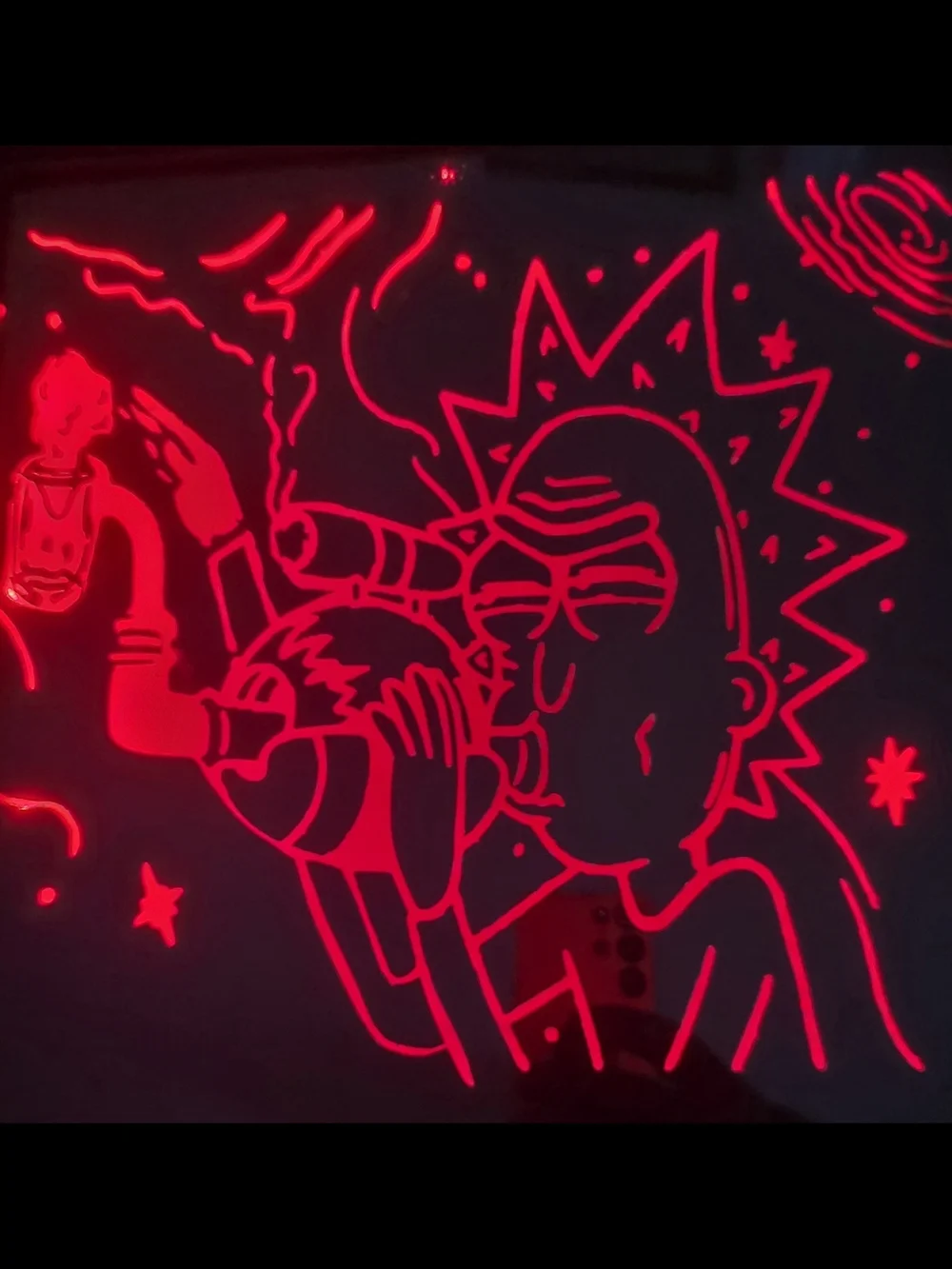 Blue Neon 'High for Life' Rick Graphic Light